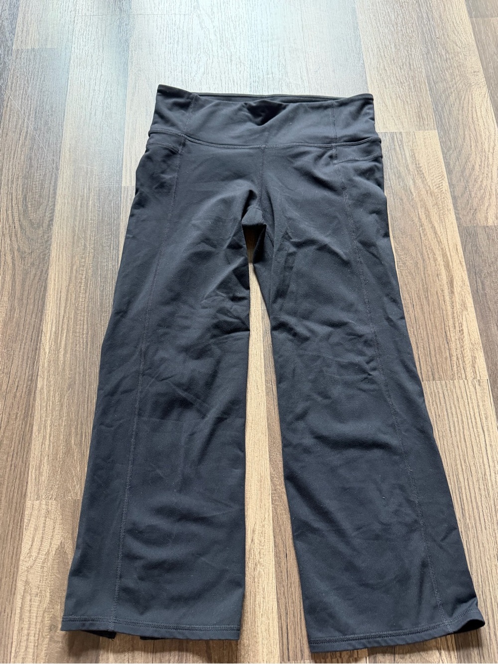 Athleta Black Bootcut Yoga Pants S Split Hem